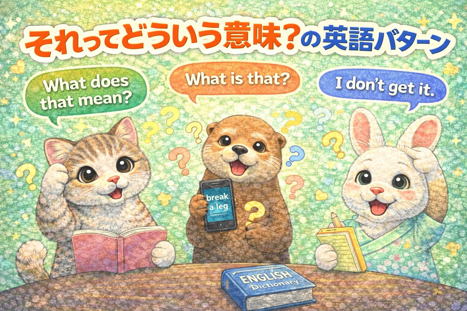 「それってどういう意味？」の英語パターン20