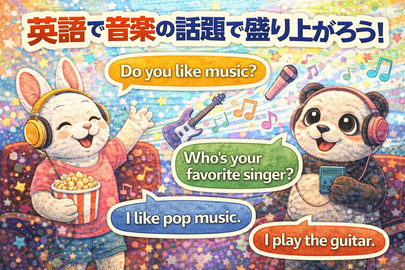 英語で音楽の話題をしよう！英会話フレーズ60