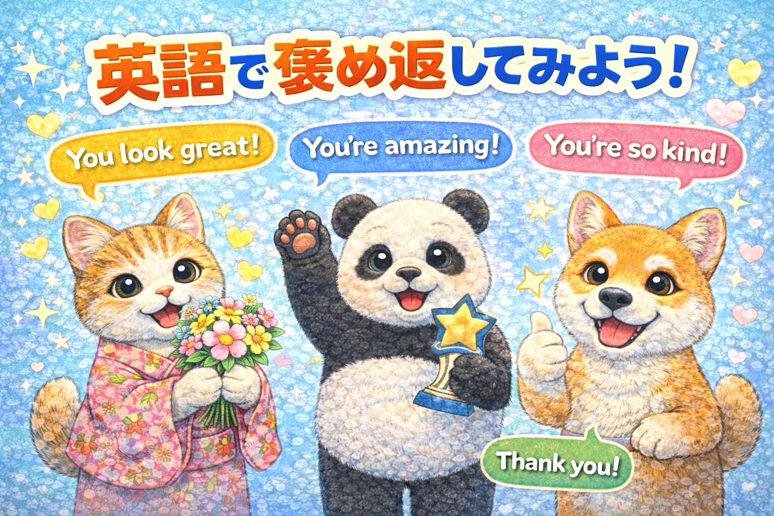 英語で褒め返してみよう｜褒め言葉への返し方フレーズ20