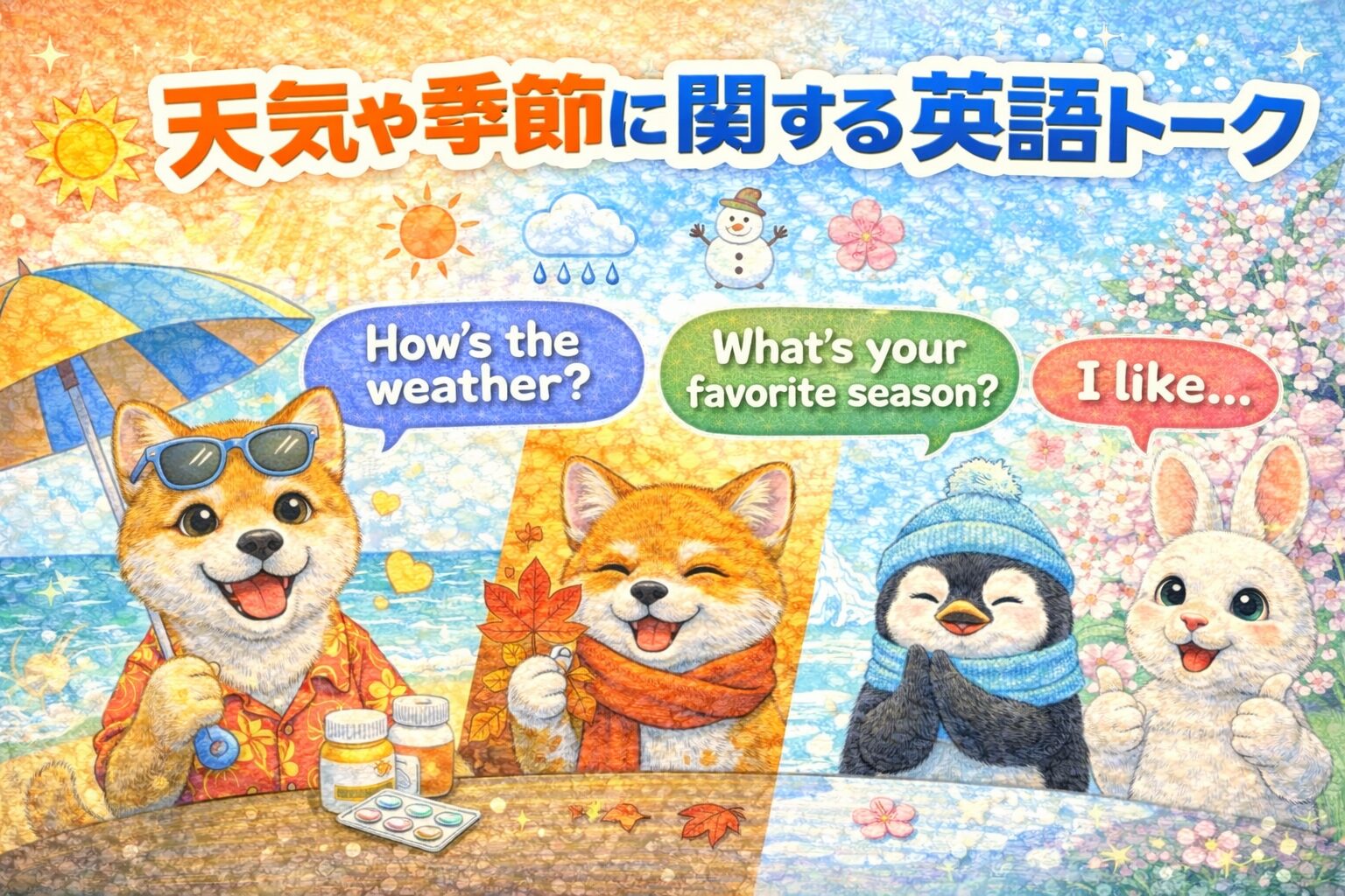 天気や季節に関する英会話｜天気の英語フレーズ20