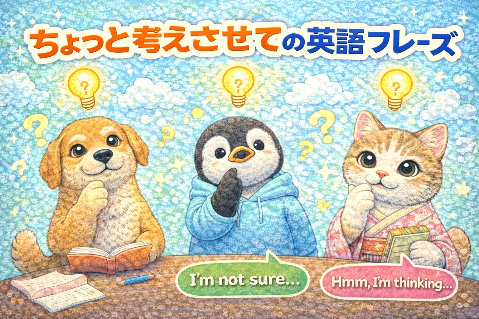 英会話で迷った時に使えるLet me think表現集