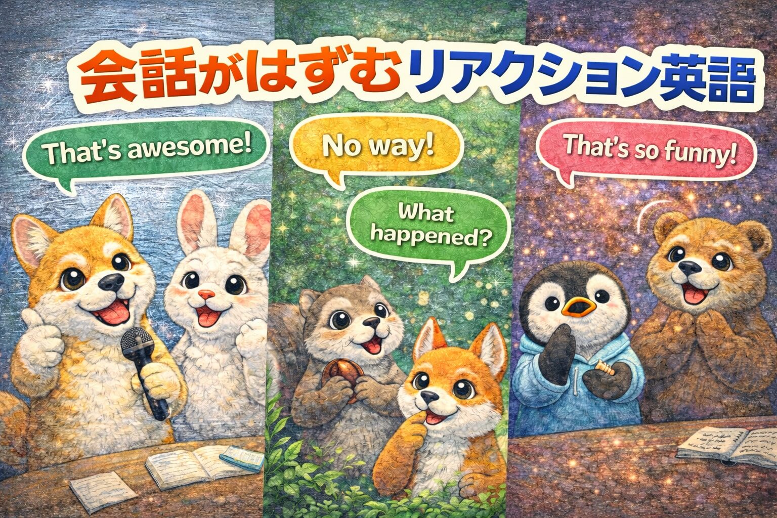 会話が弾むリアクション英語30