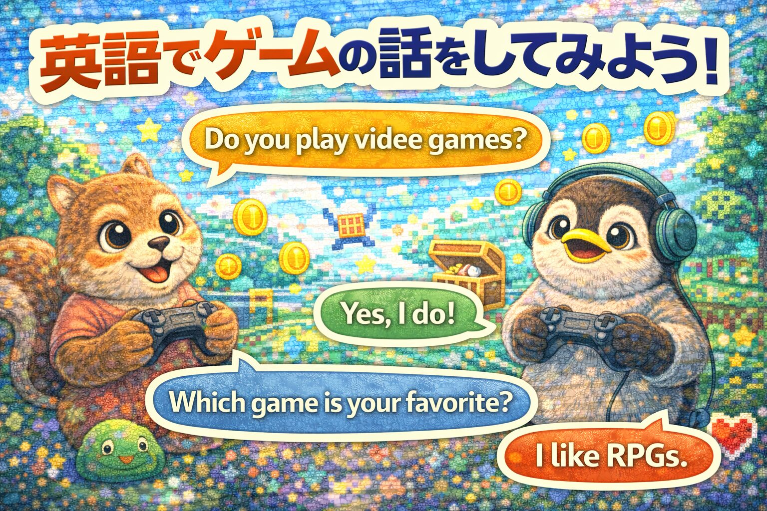 英語でゲームの話をしてみよう！英会話フレーズ55｜趣味トークが続く質問テンプレ