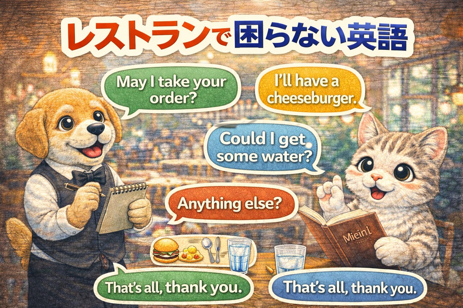 レストランで困らない英語