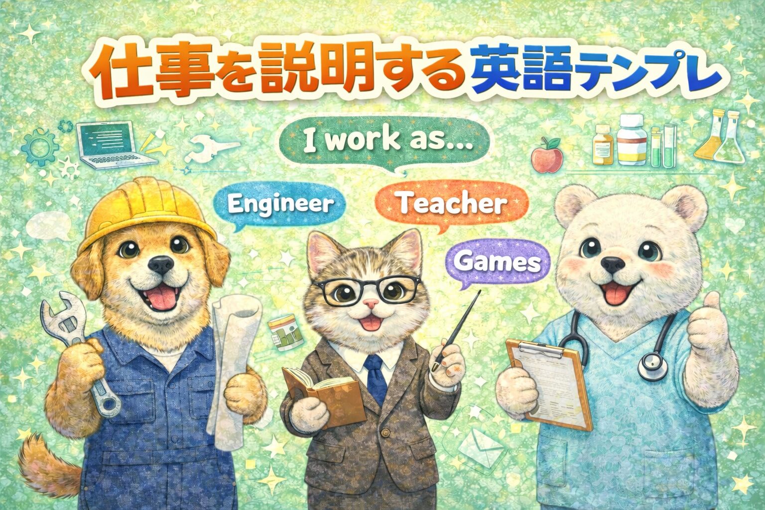 仕事について伝える英語表現20選を紹介。