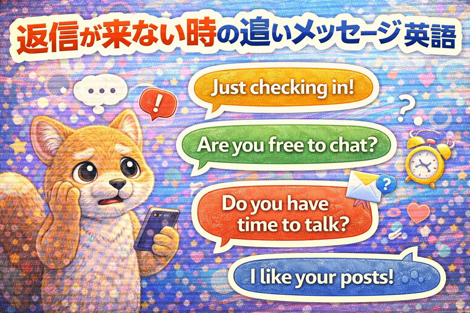 返信が来ない時の英語で追いメッセージ45