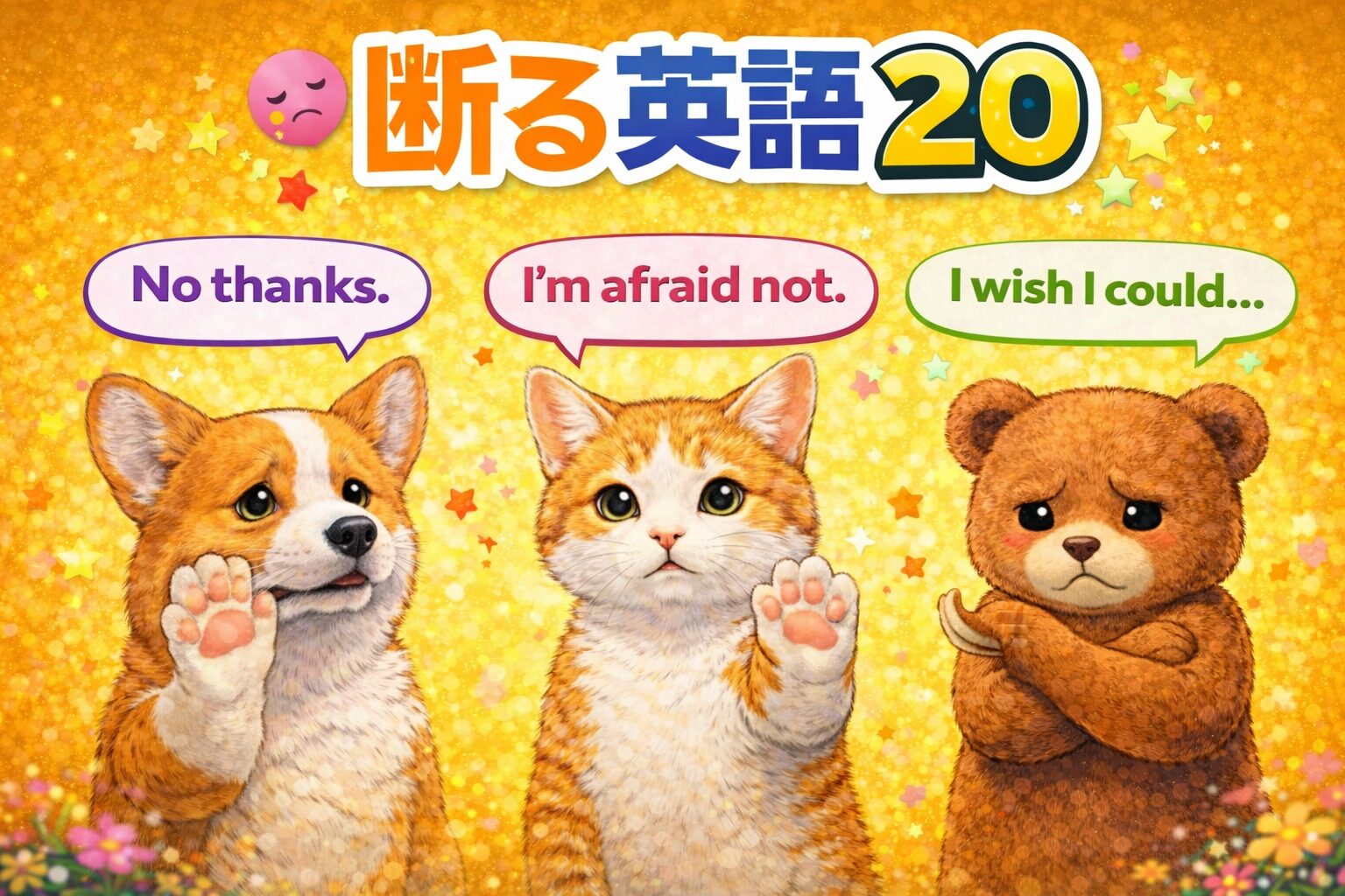 断る英語フレーズ20