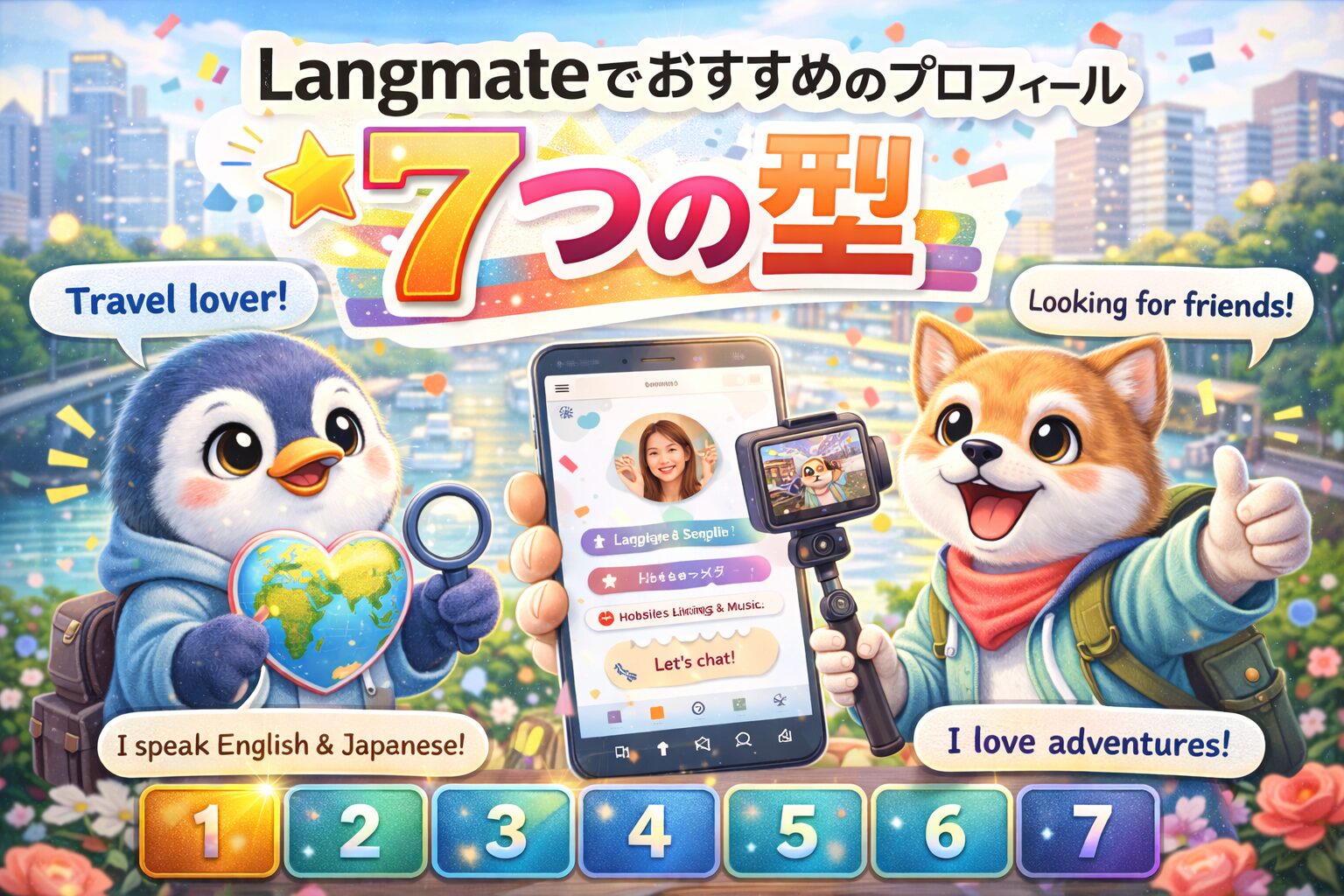 Langmateで注目を浴びるプロフィールを7つの型で解説。