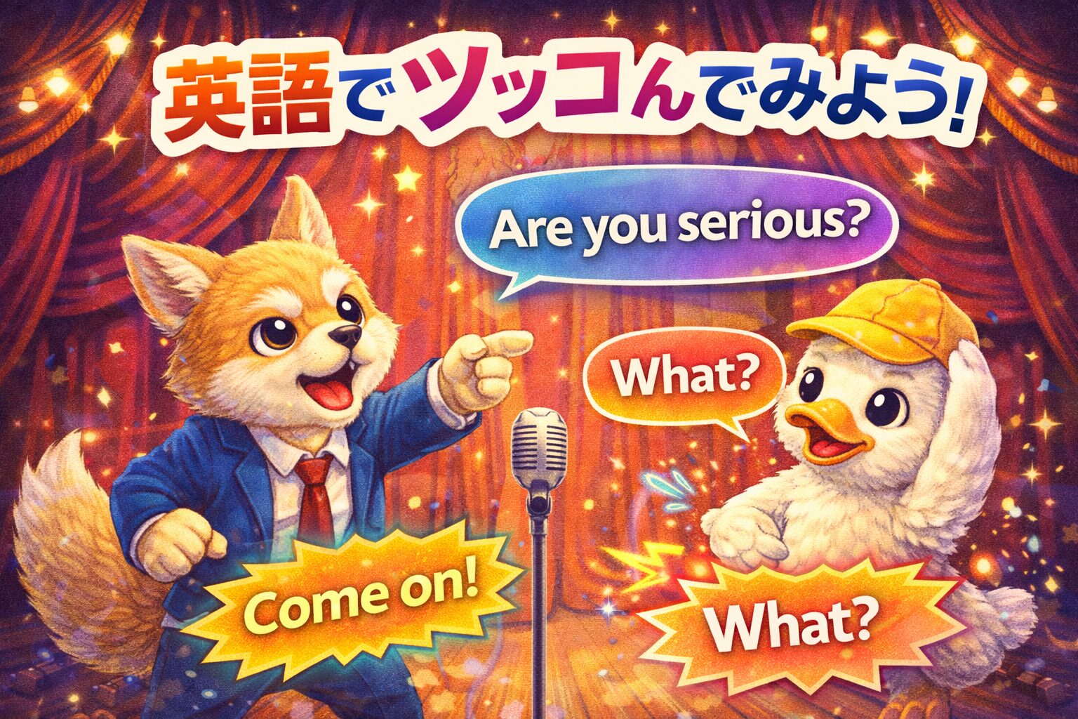 英語でツッコんでみよう！海外でウケるリアクション60選＆会話劇