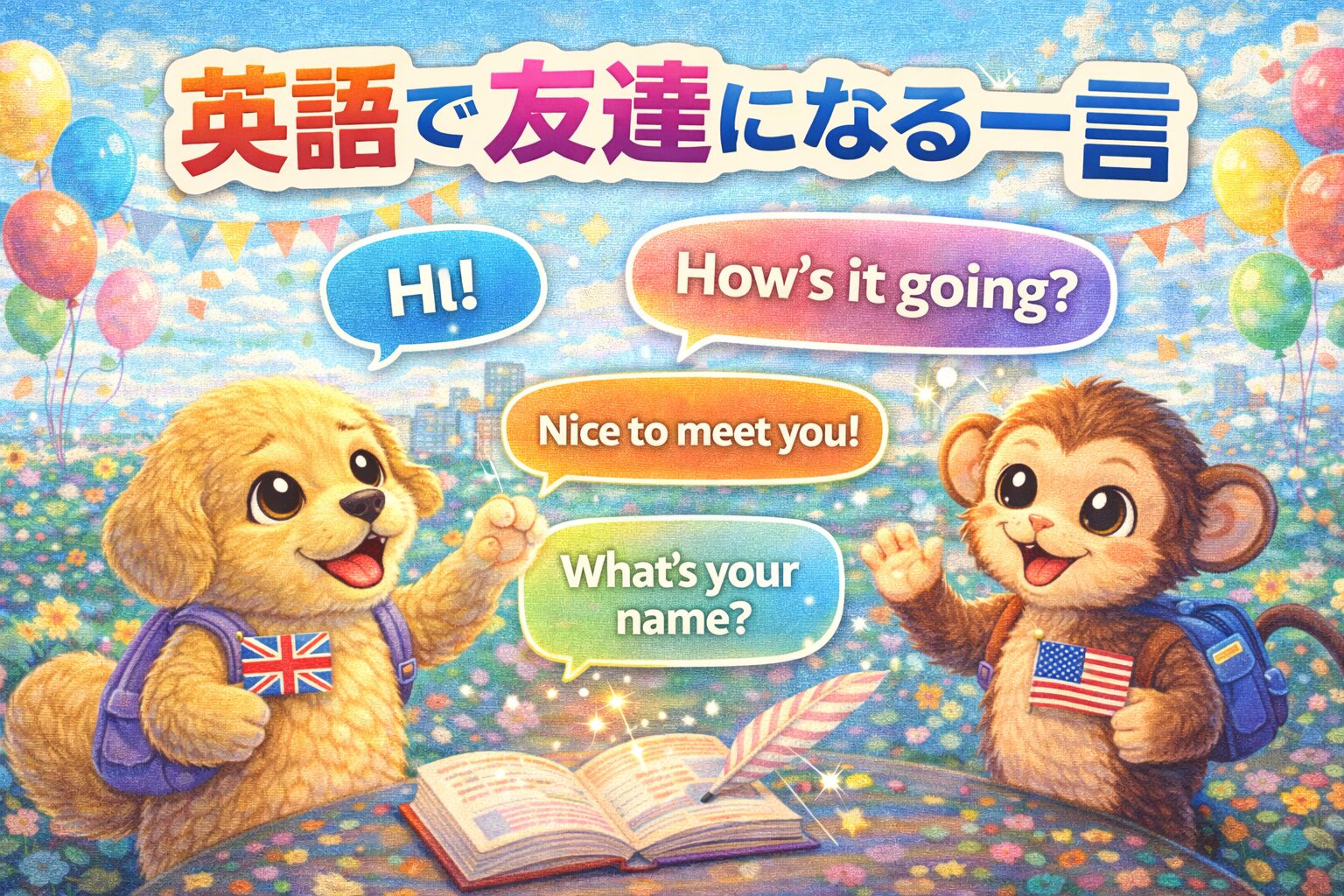 【最強25選】英語で友達になる一言が爆誕！