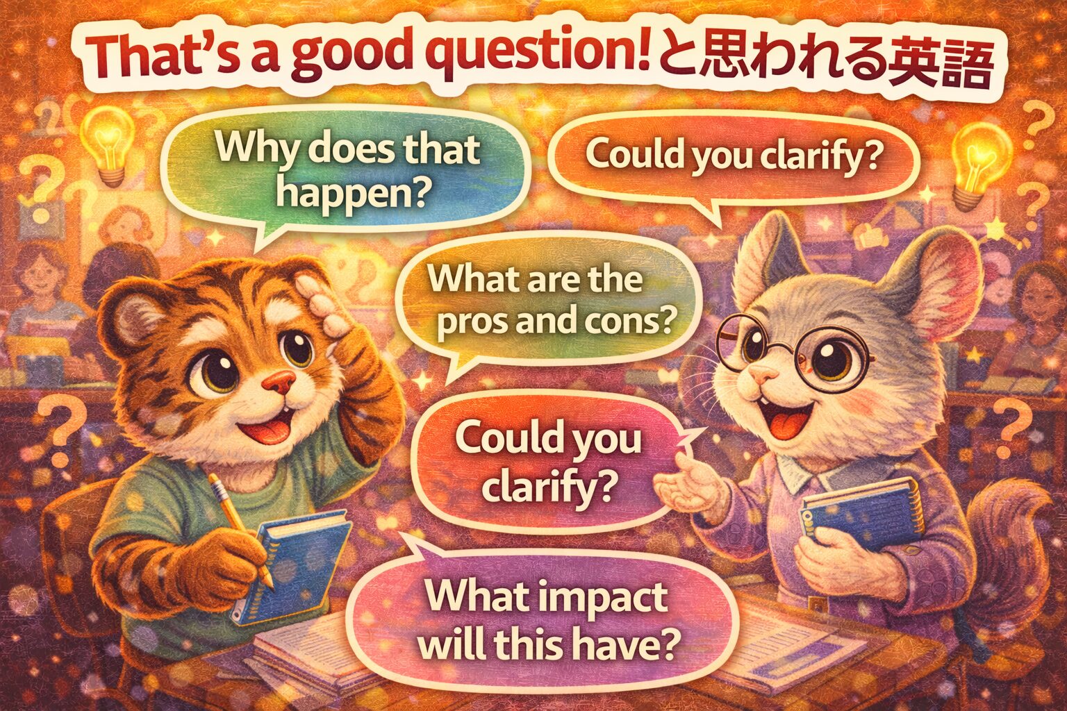 めっちゃ良い質問じゃん！って言われる英会話